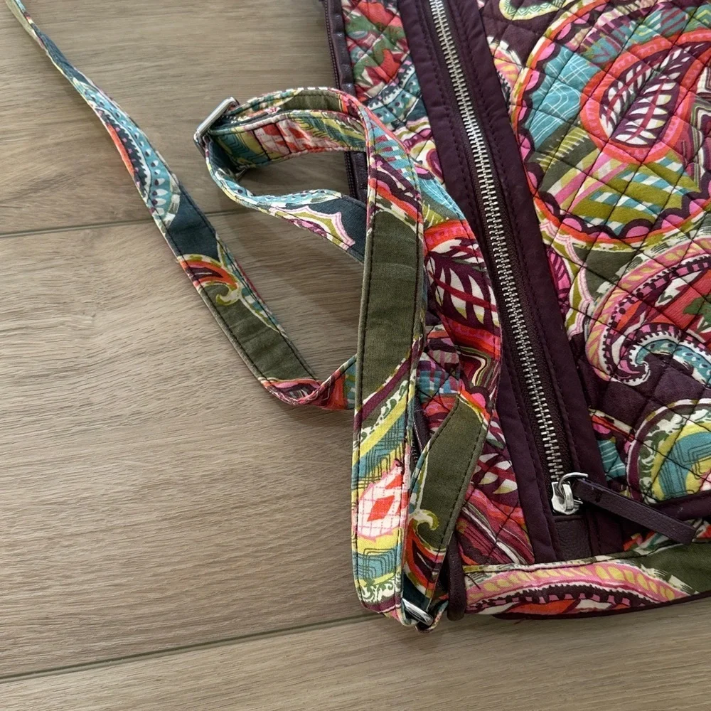 Vera Bradley Large Triple Zip Hipster in the retired Heirloom Paisley pattern